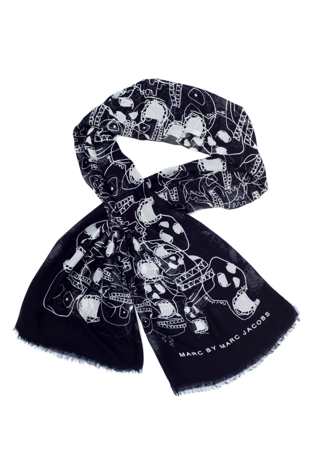 Marc By Marc Jacobs十周年限量版10TH ANNIVERSARY SKULL SCARF (BLACK) RMB1,990