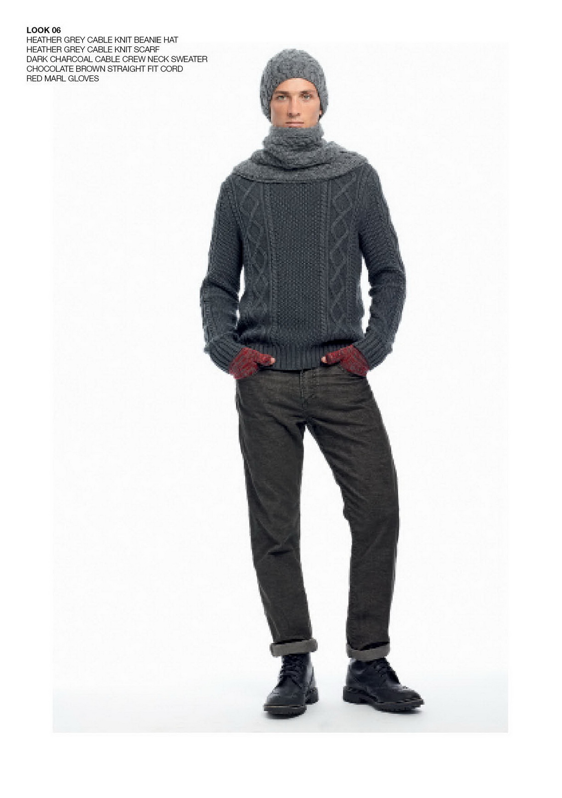 Cable sweaters + Straight Fit Cord 針織毛衣 + 直筒修身燈芯絨