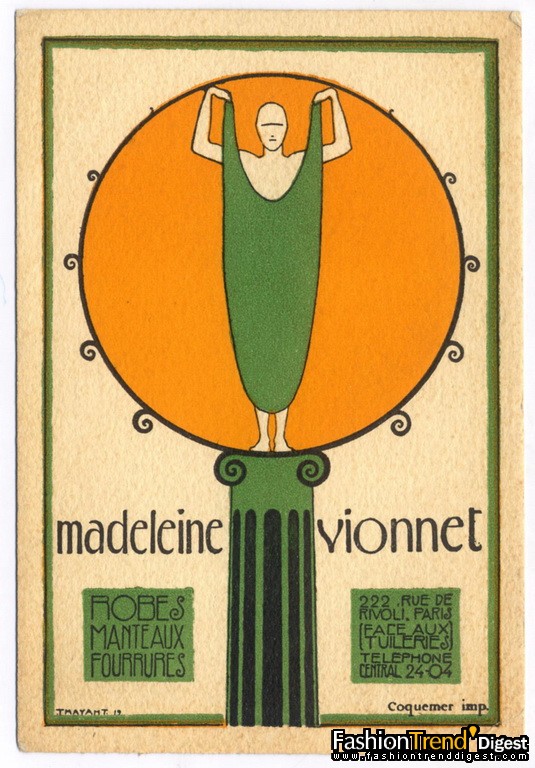 1922年由Ernesto Michahelles設(shè)計(jì)的引有Vionnet logo的明信片 